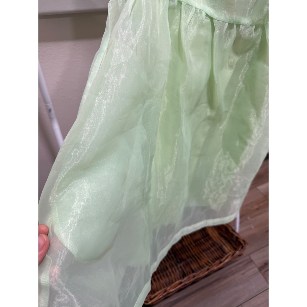 Green Clean Girl Fairycore Soft Girl ALtar'd State Mini Bubble Dress Medium - Picture 2 of 4